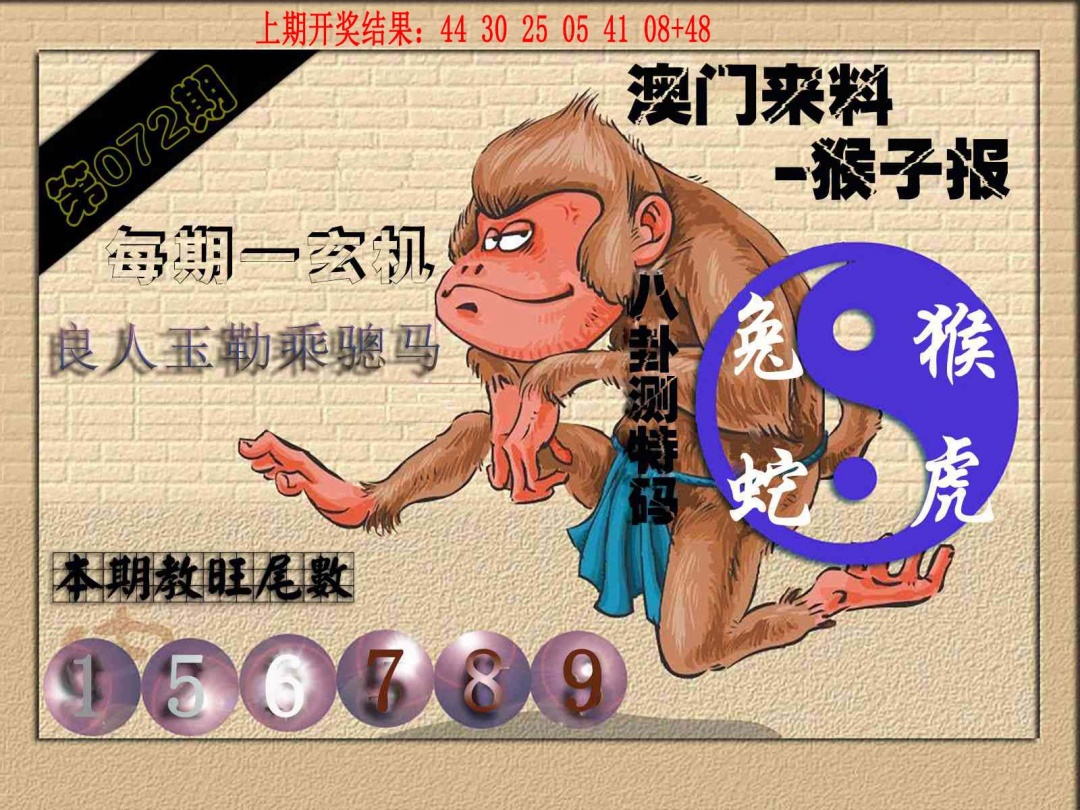 072期(来料)猴报[图]