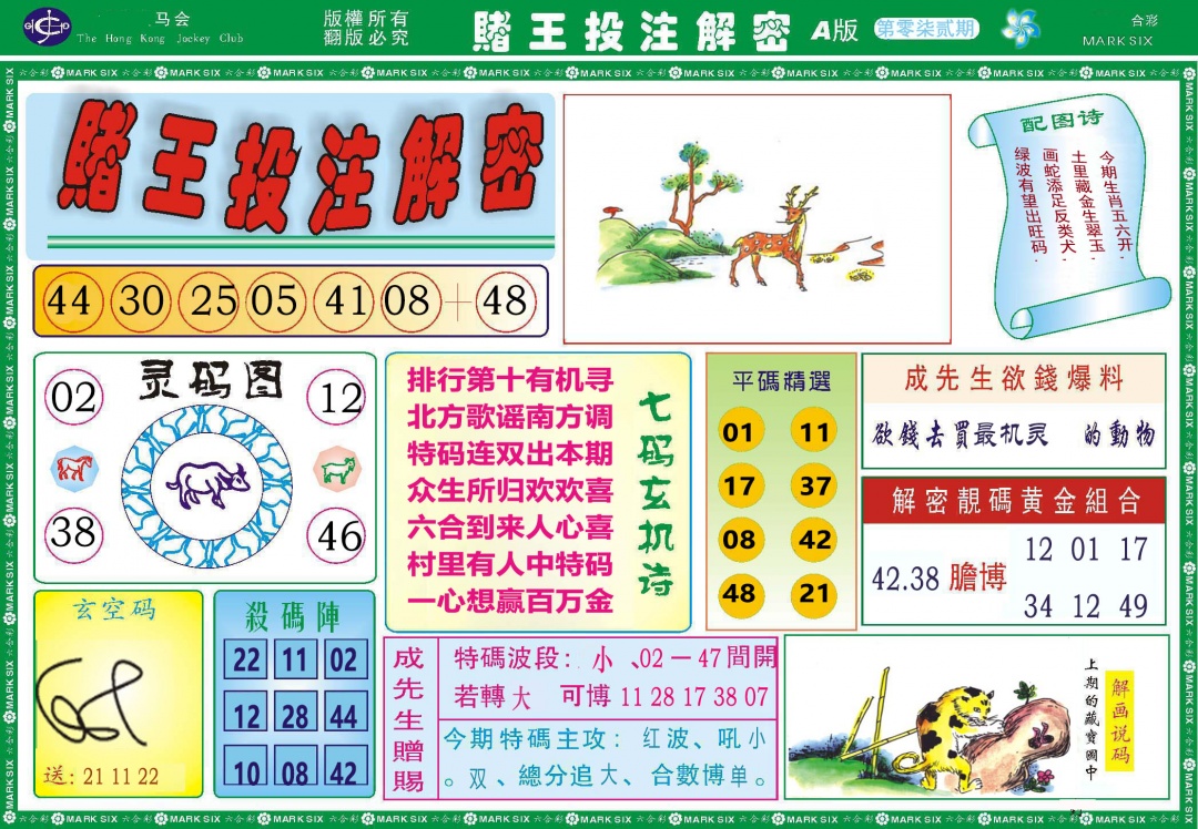 072期赌王投注解密[图]