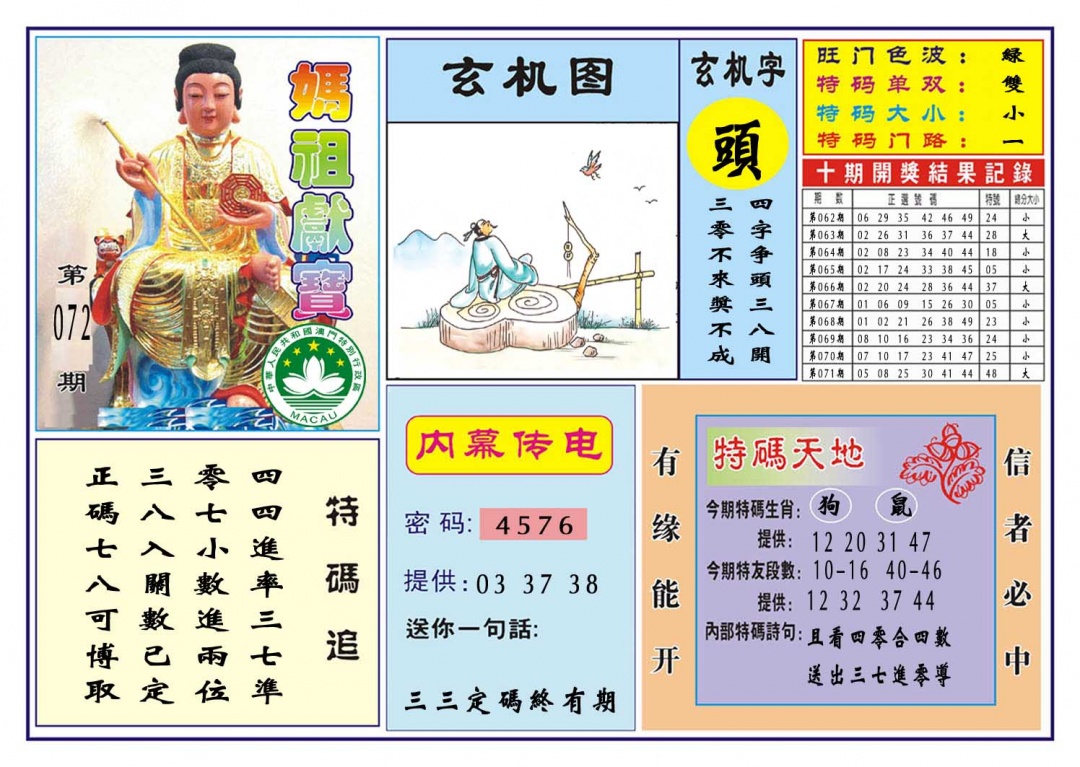 072期马祖献宝[图]