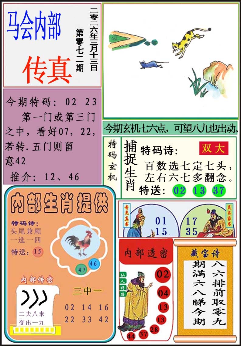 072期马会内部传真[图]