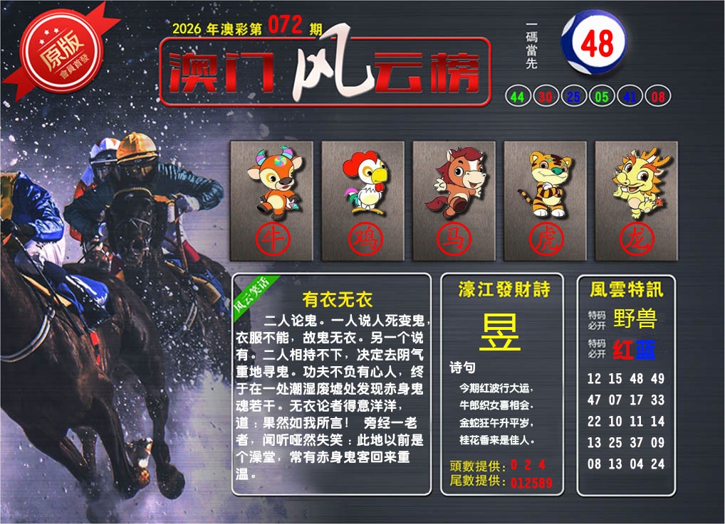 072期澳门风云榜[图]