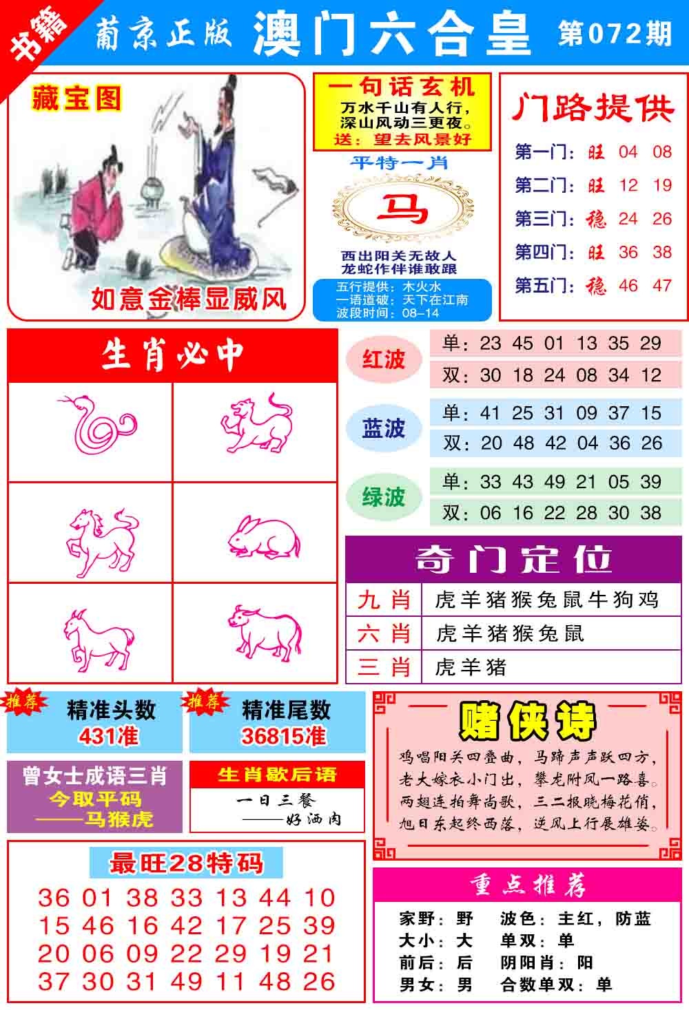 072期澳门六合皇心水[图]