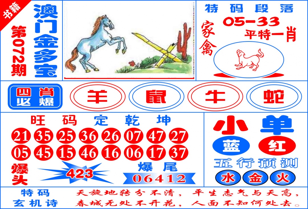 072期澳门金元宝[图]