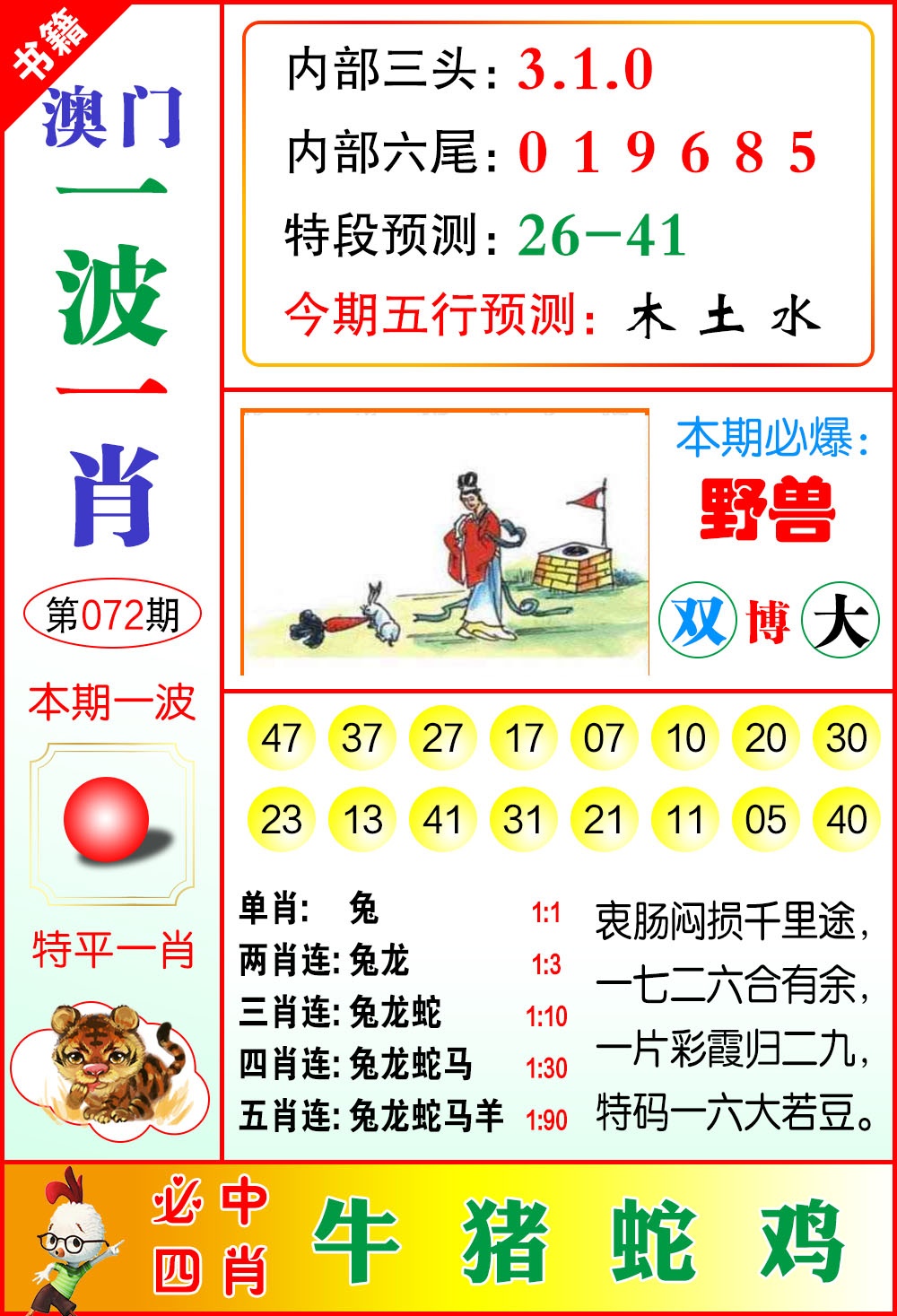 072期澳门一波一肖[图]