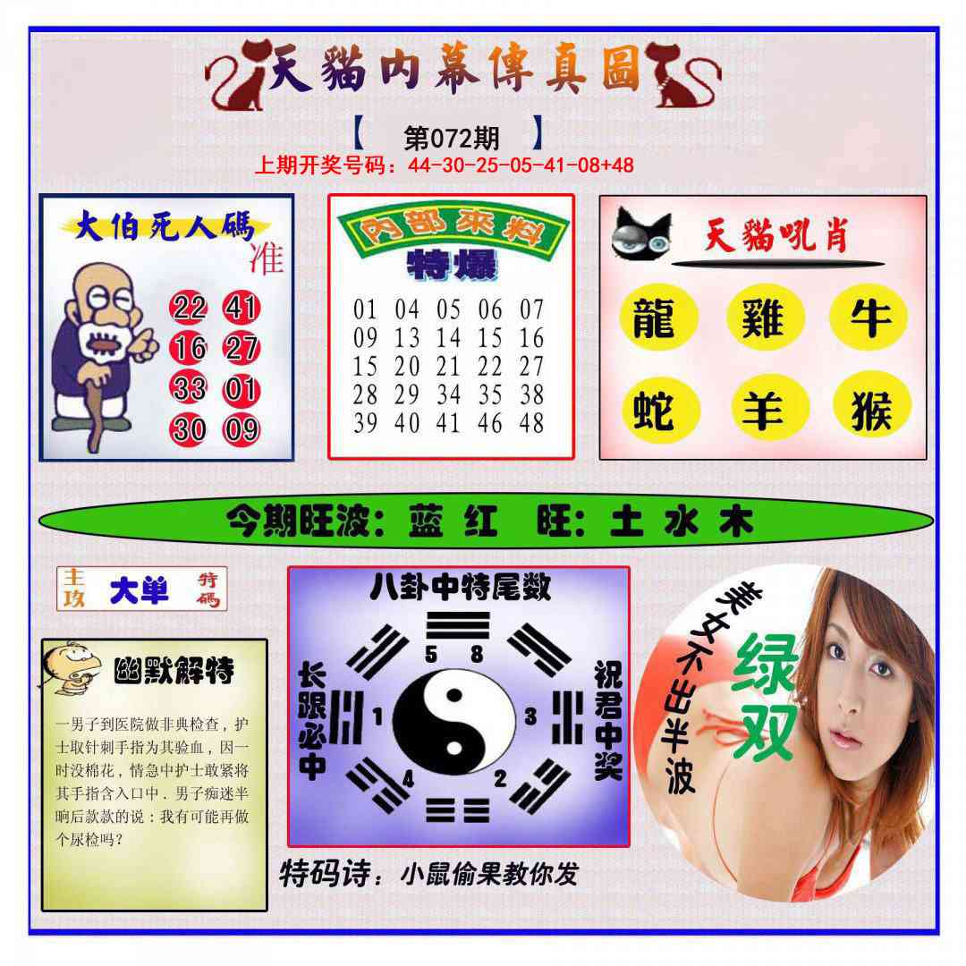 072期内幕传真图[图]