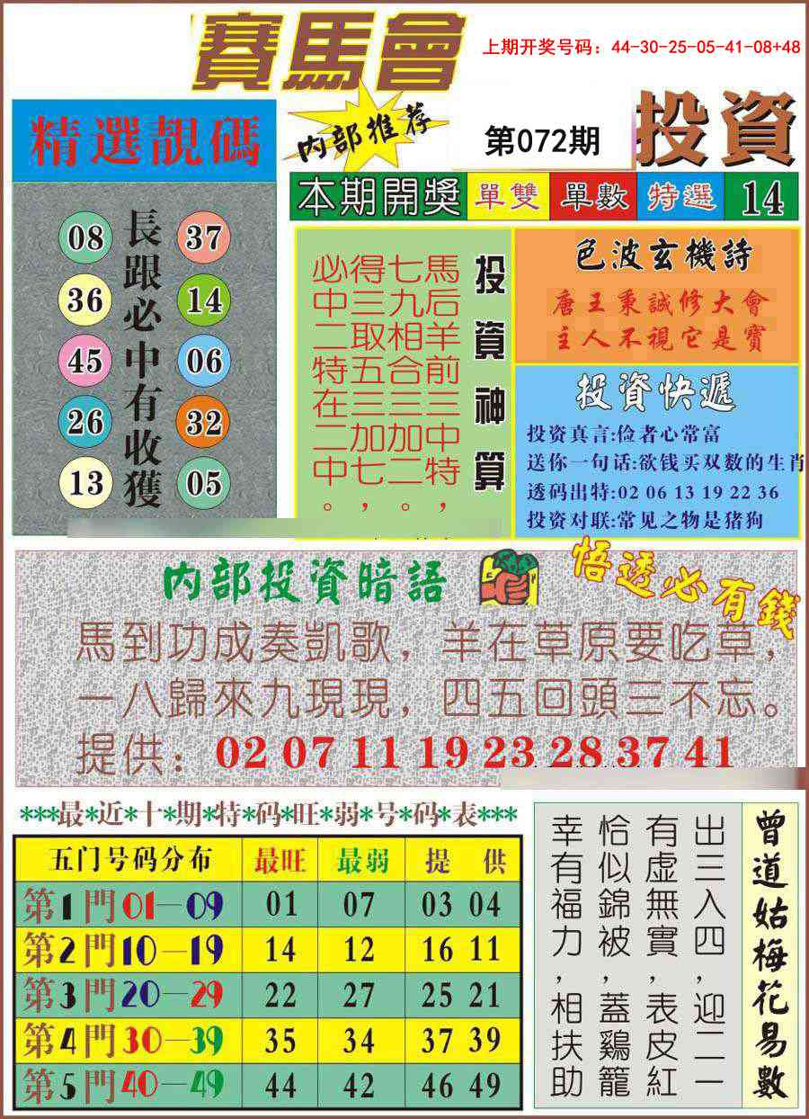 072期马会投资[图]