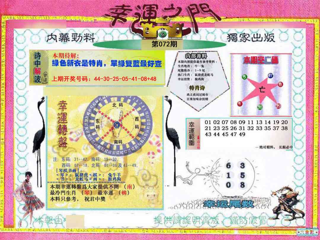 072期幸运之门[图]